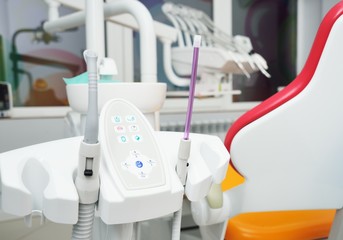 bright color interior of modern pediatric dentistry.