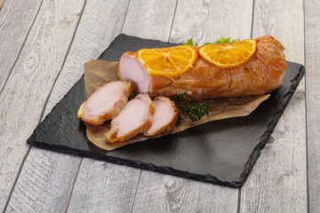 Chicken roll with orange