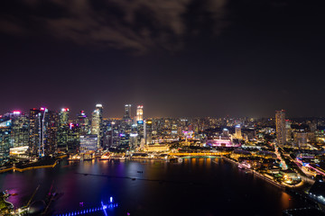 Obraz na płótnie Canvas Singapore city views from Marina Bay Area