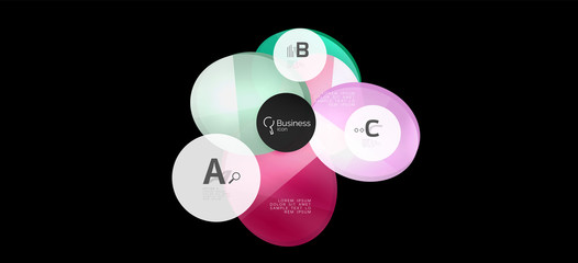 Info graphics circles background. Success icon symbol. Vector info graphic design. Creative vector element. Decoration element