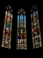Elisabeth church in Basel, interior view, majestic architecture