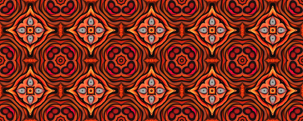 3d illustration kaleidoscope batik pattern 38