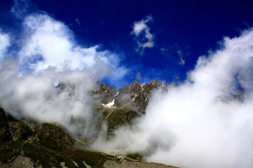 Caucasus. Tsey gorge. Mount Turhoh.