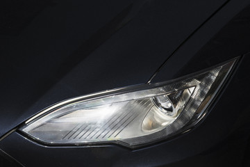 Headlight of newÂ matte black auto