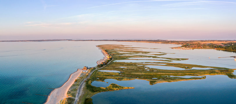 Luftaufnahme Heiligenhafen Naturschutzgebiet Graswarder, Ostsee 