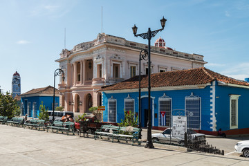 Kuba, Sancti Spiritus;  Der " Park Sanchez "  im Zentrum der Altstadt