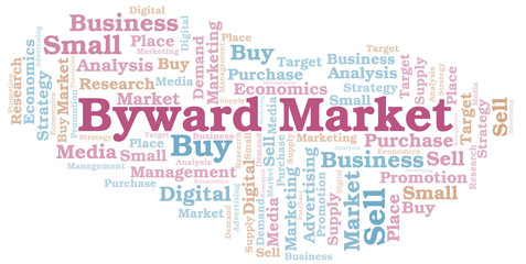 Obraz premium Byward Market word cloud. Vector made with text only.