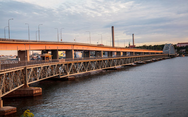 Fototapeta na wymiar Lidingo Island Bridge,Stockholm