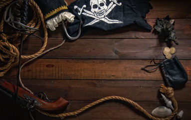Obraz premium stary pirat tło
