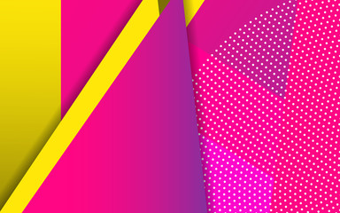 Abstract geometric background hipster style design concept. Minimal modern and trendy shape with strip blue, pink, yellow composition for use element poster, banner, business, corporate, web