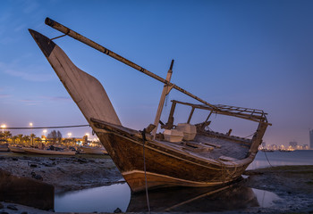 Traditional wooden dhow from Manama, Bahrain