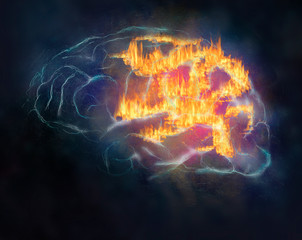 Burning brain © little_rat