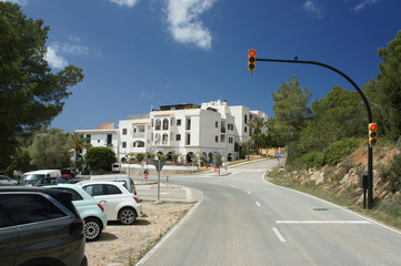 The entrance to the town Sant Joan de Labritja.Ibiza Island.Spain.
