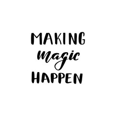 lettering making magic happen
