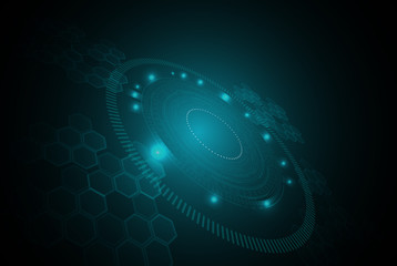 Futuristic technology HUD vector background. Eps10. - Vector