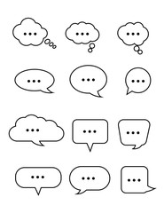 Vector collection of isolated speech bubbles . set of speech bubbles. Vector EPS 10.