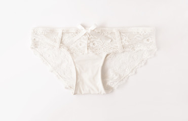 White lace panties. Sensual women lingerie