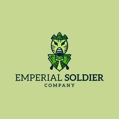 Emperial Soldier or Army or king or Military or Kingdom Logo Design vector
