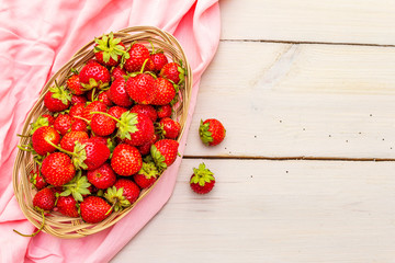 Fresh organic ripe strawberry