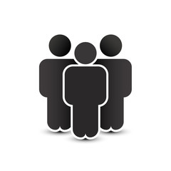 People icon in trendy flat style. Persons symbol for your infographics website design, logo. Crowd signs. Team or user group concept. Isolated on white background.