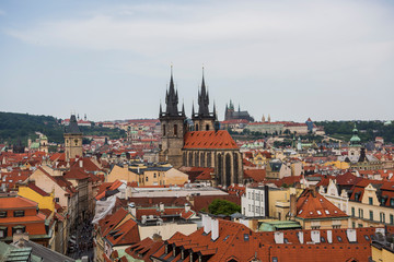 Naklejka na ściany i meble Panorama of Prague the capital of the Czech Republic.