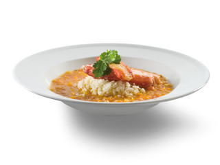 Arroz con bogavante. Rice with lobster.