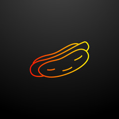 Hot dog nolan icon. Elements of fast food set. Simple icon for websites, web design, mobile app, info graphics