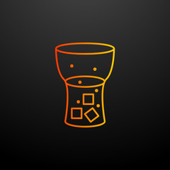 Fototapeta na wymiar Carbonated juice in glass nolan icon. Elements of fast food set. Simple icon for websites, web design, mobile app, info graphics