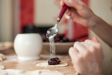 hands of potter at work