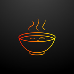 Bowl of soup nolan icon. Elements of fast food set. Simple icon for websites, web design, mobile app, info graphics