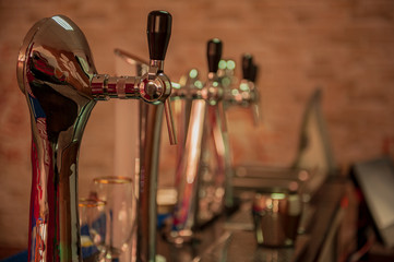 Nickel-plated taps for dispensing beer from barrels