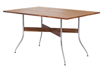Mid century rectangular dinning table. 3d render