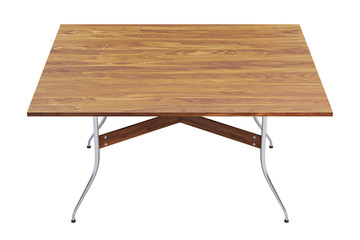 Mid century rectangular dinning table. 3d render