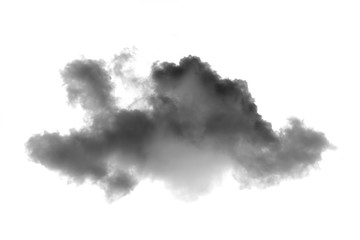 beautiful white cloud shape isolated on white background, nature and background concept.