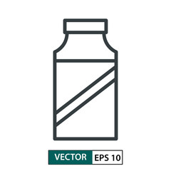 Bottle flat icon vector. Line style. Isolated on white. Vector Illustration EPS 10