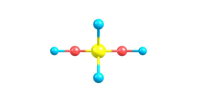Methylene glycol molecular structure isolated on white