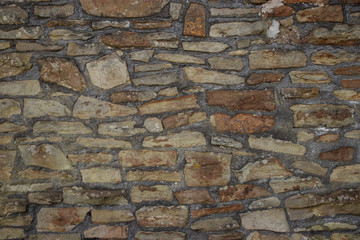 Stone brick wall surface texture background