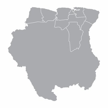 recommend clip art: Suriname regions map