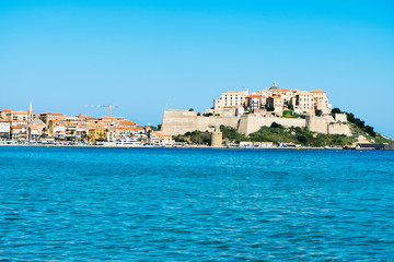Fototapeta premium a view of Calvi, in Corsica, France