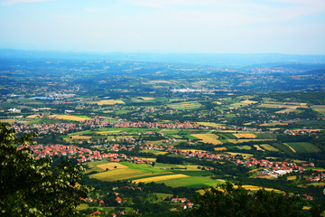 Fototapeta na wymiar aerial view of the village in france