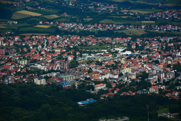 Obraz premium aerial view of city