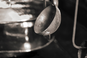 Group of old kitchen tools