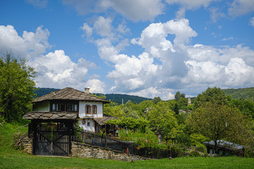 Fototapeta na wymiar Traditional Bulgarian house cottage in rural village