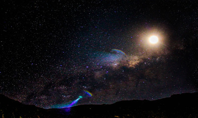 Vía Láctea con la Luna © Pablo