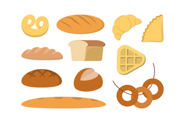 Bread symbol. Fresh bakery for breakfast. Healthy