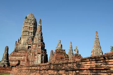 Fototapeta premium histrosiche Tempel und Buddha Statuen in Ayutthaya, Thailand