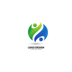 Fototapeta premium Abstract people icons and symbols collection vector logo design