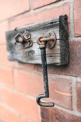old and dirty door padlock