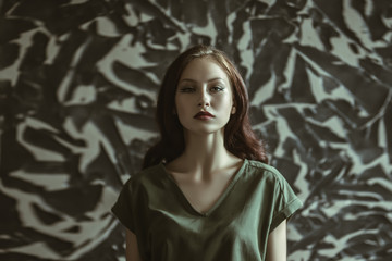 attractive dark-haired woman