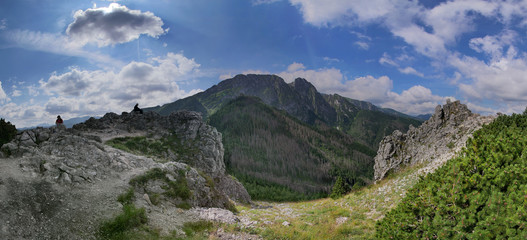 Panorama na Giewont z Sarniej Skały - Tatry Zakopane